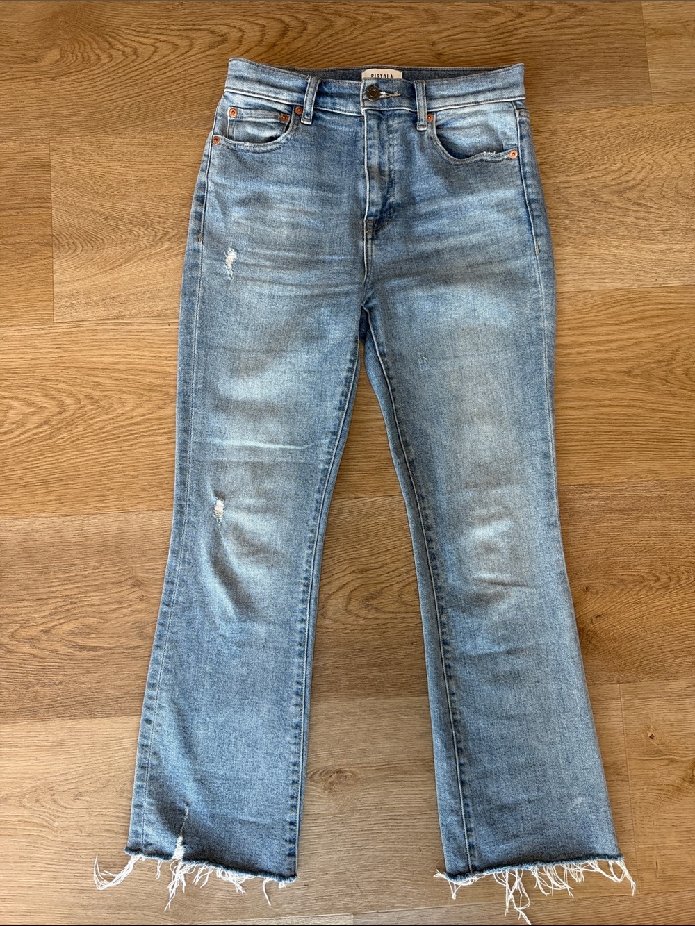 Pistola Lennon High Rise Cropped Boot Jeans in Zuma